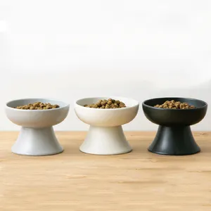 IKITCHEN-cuenco elevado <span class=keywords><strong>de</strong></span> estilo japonés para comida <span class=keywords><strong>de</strong></span> gatos, cuenco <span class=keywords><strong>de</strong></span> cerámica para mascotas, alimentador para gatos y <span class=keywords><strong>perros</strong></span> pequeños, gran oferta - Product Image 1