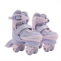 Patins à roulettes en ligne réglables multifonctionnels pour enfants débutants, portables et artistiques