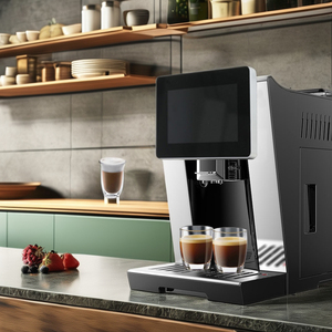 Máquina de Café Espresso Automática Comercial con Pantalla Táctil Profesional OEM, Nuevo Diseño, de Grano a Taza, con Fuente de Alimentación - Product Image 3