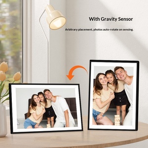 Цифровая фоторамка Rovesky 10 дюймов, черно-белая, с сенсорным экраном, узкая рамка, АБС-пластик, облачные функции, в наличии - Product Image 3