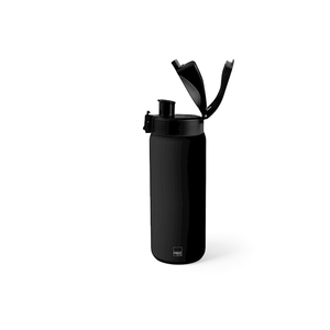 Bouteille thermique de sport en acier inoxydable noire 0,75 L avec bouchon hermétique - Product Image 1