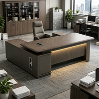 Bureau de direction moderne rectangulaire de luxe pour PDG - Table de bureau au design durable et écologique