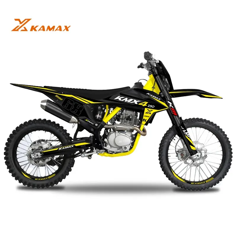 KAMAX 2024 baru KMX-4 sepeda motor balap 250cc Dirtbike mesin kuat 250cc bensin Motocicletas untuk dijual