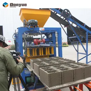 Yarı otomatik qt 4-24 beton hollow blok yapma makinesi fiyat tuğla çimento üreticisi