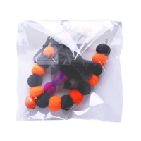 Ensemble d'accessoires pour animaux de compagnie pour Halloween, 2 pièces : coiffe chauve-souris et collier pompon orange et noir pour chats
