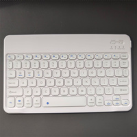 Toplu 2.4Ghz Mini kablosuz şarj multimedya klavye küçük taşınabilir dilsiz klavye şarj edilebilir BT klavye