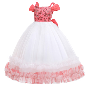 Robe noire à épaule dénudée pour enfant, asymétrique, tenue de fête, <span class=keywords><strong>vêtements</strong></span> pour adolescentes, pour <span class=keywords><strong>fille</strong></span>, offre en ligne, pas de commande maximale, - Product Image 4