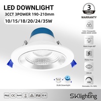 Spot encastré anti-éblouissement en aluminium, disponible en 10W, 20W, 35W, SAA, dimmable, 3 températures de couleur, IP65, projecteur pour hôtel