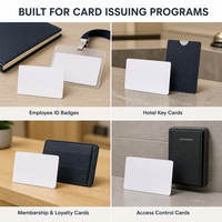 Cartes PVC blanches vierges CR80 imprimables, cartes intelligentes NFC RFID avec puce F08 pour le contrôle d'accès au bureau, les cartes de membre d'hôtel