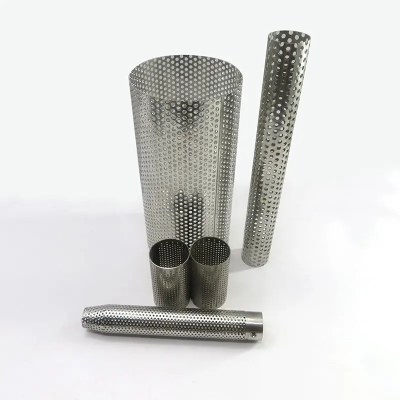Silenciador de tubo de filtro de acero inoxidable, tubo de escape perforado