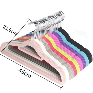 Lot de 30 cintres en velours floqué à un seul niveau, antidérapants et robustes, avec barre <span class=keywords><strong>porte</strong></span>-cravate, pour salle de bain - Product Image 2