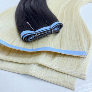 2025 nouvelle mode en gros russe Extensions de cheveux longue bande Invisible Blonde injecté bande trame couleurs claires - Product Image 6