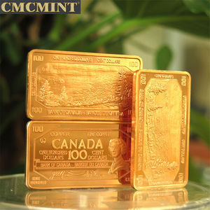 金属エンボスコイン999ファインコッパー1オンス $100銅カナダ紙幣記念コイン - Product Image 4