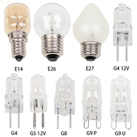 Ampoule halogène G9 220V, mini ampoule en verre transparent pour four et lustre, 40W, utilisation extérieure, alimentation électrique CA