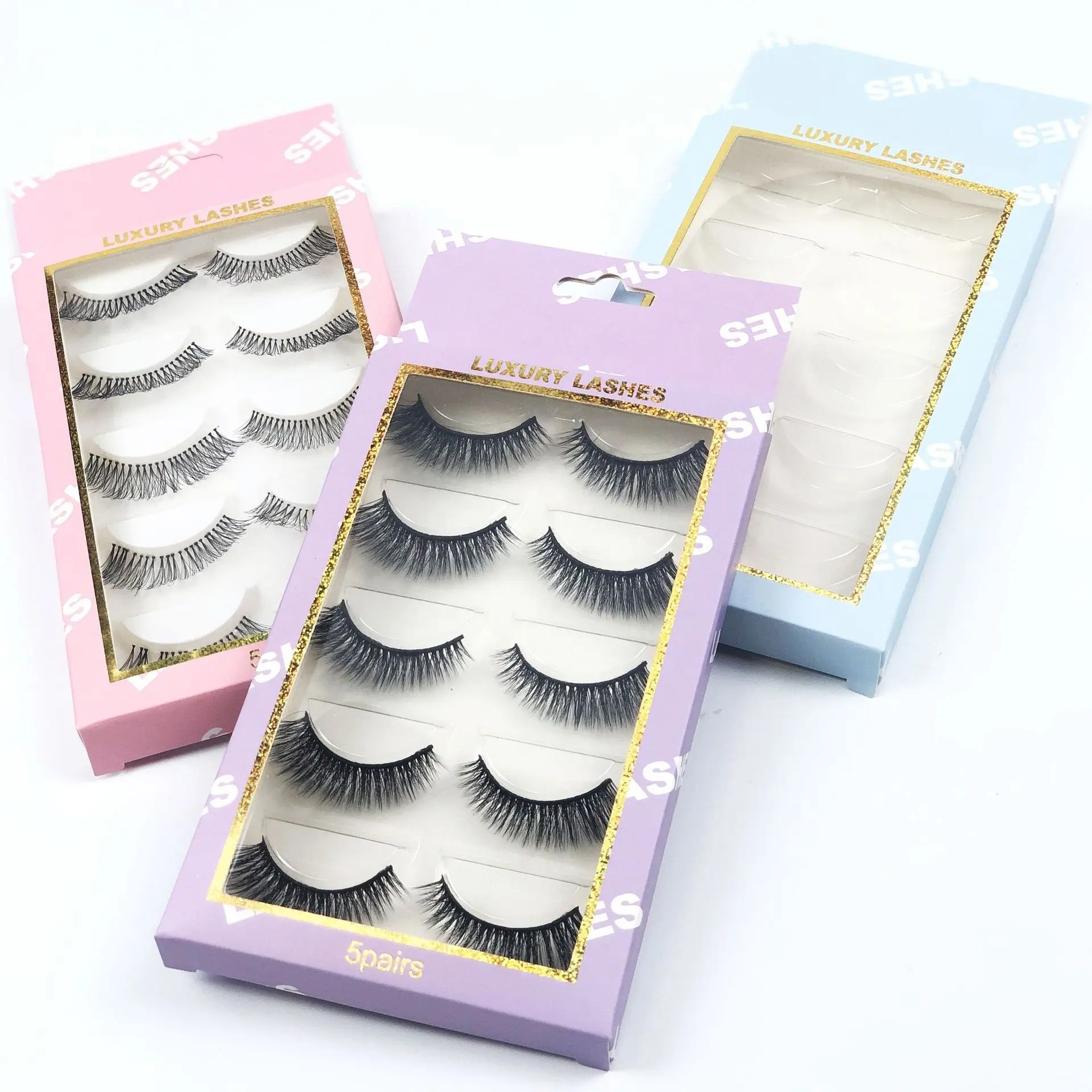 Fornitore personalizzato Private Label Logo personalizzato Full Strip 3D Faux 25Mm visone ciglia confezione regalo confezione regalo Eye Lash Box