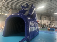Arche d'entrée gonflable personnalisée en PVC, résistante à l'eau, motif tête de panthère noire, pour événements sportifs