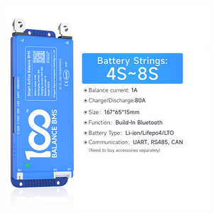 Bảng bảo vệ pin Lithium 4 ~ 8 chuỗi (BMS) 24V <span class=keywords><strong>36V</strong></span> 48V biến tần ternary sắt Lithium thông minh PCB & pcba - Product Image 2