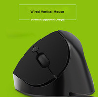 Mouse ergonomik vertikal portabel, Mouse tangan kanan berkabel dengan 6 tombol untuk bermain game Laptop Desktop