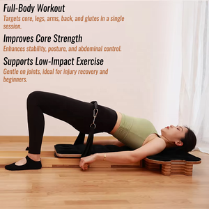 CZFIT Reformer de Pilates Multifuncional Plegable de Madera de Roble Ecológico, Portátil y Ajustable para Yoga y Salud - Product Image 4