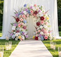 Guirlande de fleurs artificielles de 50 cm, décoration florale pour allée de mariage, vitrine et accessoires photo