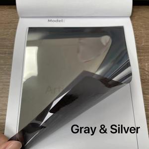 Película Solar para Ventanas de Edificios, Autoadhesiva, de PET Reflectante Plateado Negro, Diseño Moderno, con Visión Unidireccional - Product Image 5