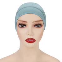Hijab musulman à capuchon fermé en jersey doux et extensible en coton, écharpe intérieure et respirante, châles, hijab islamique