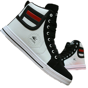 Men's High Top PU <b>Leather</b> Skateboarding <b>Sneakers</b> Casual Sports Shoes Lace-Up Height Increasing Summer Anti-Slippery Size 39-48 - Product Image 4