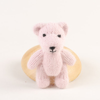 Angora tricot bébé ours jouet Crochet Teddy nouveau-né Photoshoot accessoires peluche poupée posant lapin lapin vache taureau oreiller photographie