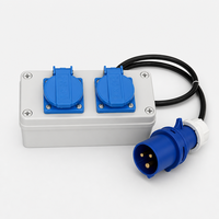Boîtier de distribution SFE personnalisé IP67 avec interrupteur, prise industrielle à deux broches, matériau en acier pour équipement électrique
