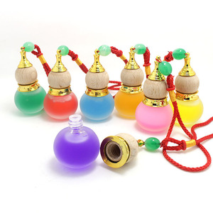 Venta al por mayor colgante de perfume de coche accesorios interiores de coche Ping An Fu calabaza de cristal accesorios de coche Ambientador ecológico - Product Image 4