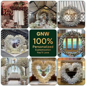 Arco Decorativo per Matrimoni in Colori Autunnali Nude con Sfondo di Pampas e Rose Artificiali per Eventi e Cerimonie - Product Image 2