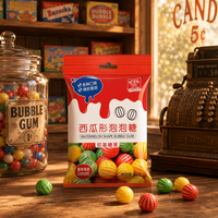 Bonbons gélifiés en forme de pastèque, saveurs de fruits assorties, bonbons nostalgiques pour enfants, vente en gros