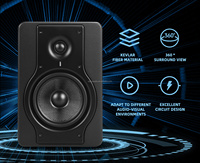 Haut-parleur de studio actif Rayco BX5D2 de 5 pouces avec fonction radio, boîtier en bois, équipement sonore professionnel