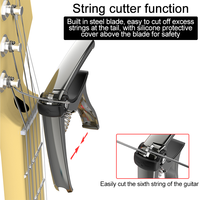 Capo Gitar 4 in 1 Dengan Pemotong Senar Bridge Pin untuk Gitar Akustik dan Elektrik 6 Senar Aksesoris Capo Gitar Logam