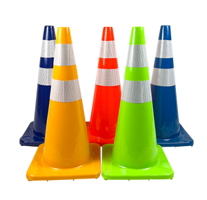 700mm trafic PVC cône souple 28 pouces cône de sécurité routière haute intensité réfléchissant - Product Image 6