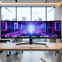 Monitor curvo para PC ultrapanorámico de 44.5 pulgadas 5K 32:9, pantalla para juegos de 180Hz HDR400 con luz RGB y soporte VESA 100x100
