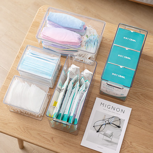 Storage Clear Organizer New Transparent Cosmetics Storage Boxes Plastic Clothes Toy Snack Storage Box Clear Plastic File Organizer