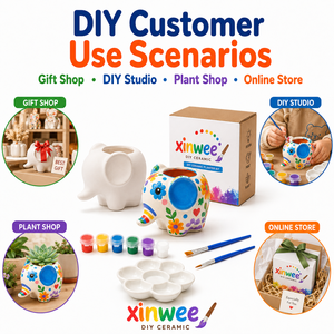 Kit de Macetas de Cerámica Ecológicas para Rellenar Bolsas de Regalo de Cumpleaños, Mini Macetas para Suculentas con Forma de Animales, Manualidades de Pintura para Niños, Jardín - Product Image 3