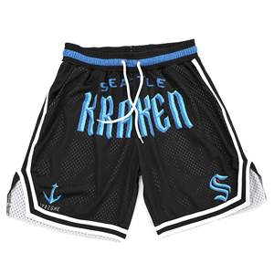 Nouveaux shorts de gymnastique de course de basket-ball d'été respirants décontractés pour hommes avec panneaux en maille cordon de serrage athlétique et poches - Product Image 3