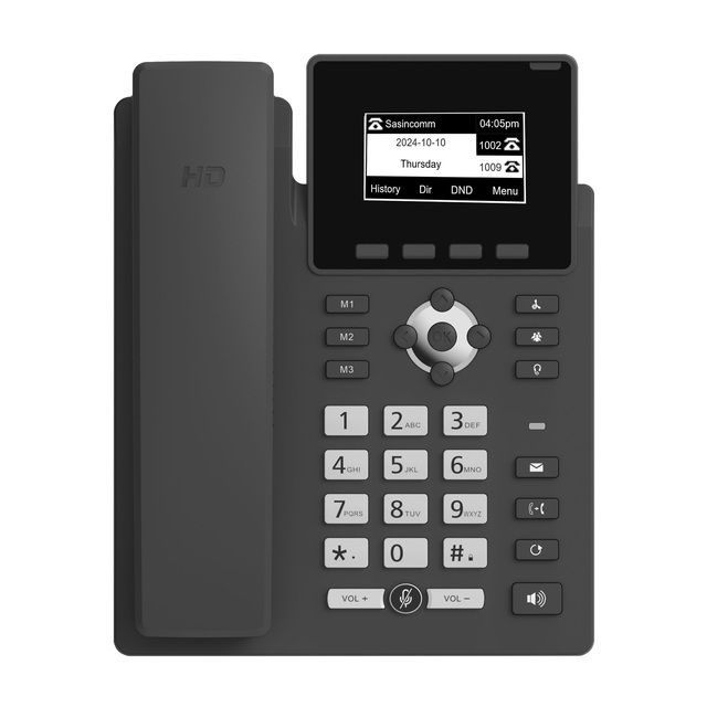 Hotel Office 2 SIP Lines VoIP Phone with 12 DDS Keys PoE Dual 10M/100Mbps SIP V2.0 Conference & Caller ID