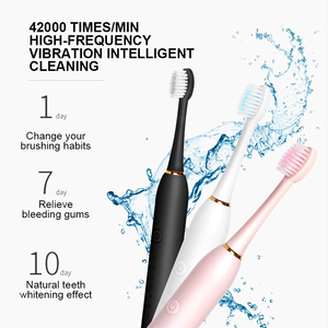 Brosse à dents électrique ultrasonique rechargeable haut de gamme à poils souples, idéale pour les voyages, étanche IPX1, autonomie de 30 jours, vente en gros, design tendance - Product Image 3