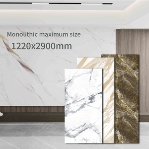 Panel de Pared Decorativo Dorado con Acabado UV, Panel de Vinilo de PVC con Grano de Mármol de Alto Brillo, Decoración de Interiores - Product Image 5