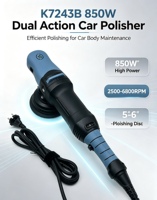 Pulidora de Doble Acción para Automóviles de 850W, Pulidora Orbital Aleatoria de 5-6 Pulgadas para Corrección de Pintura de Automóviles