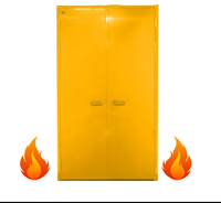 Nouvelle porte métallique coupe-feu à feuille unique de style moderne, pour sortie de secours, avec persiennes en acier, pour toilettes