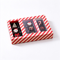 Boîte de 12 chocolats pour la Saint-Valentin, emballage de luxe avec fenêtre transparente, bonbons de mariage, truffes de Noël, boîte cadeau de 8 barres de chocolat
