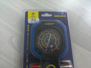 प्रशीतन R410 R22 40404 एक एकल गुना गेज, नियंत्रण वाल्व ग्लास कम और उच्च दबाव गेज के साथ - Product Image 6