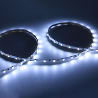 Lampu Natal WEPPGO 12V 60led/m 3528 Chip Board Lebar 5mm Lampu Dekorasi Liburan Natal IP20 Lampu Strip LED RGB