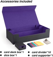 Torson 600 + cuir PU 5-en-1 pour ensemble d'accessoires Dragon Shield Sleeves Box pour TCG/Trading Cards Commander Yugioh Deck Box