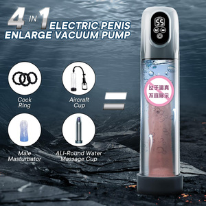 Hydro Penis Pump LCD-Display Wasser basierte Vakuum Penis vergrößerung Sexspielzeug Männlicher Mastur bator Wasser Elektrische Stimulation maschine