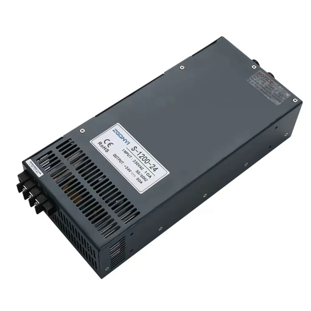 Импульсный источник питания Трансформатор 24v 50a S-1200W-24V переменного тока в постоянный ток для умного дома и промышленное оборудование